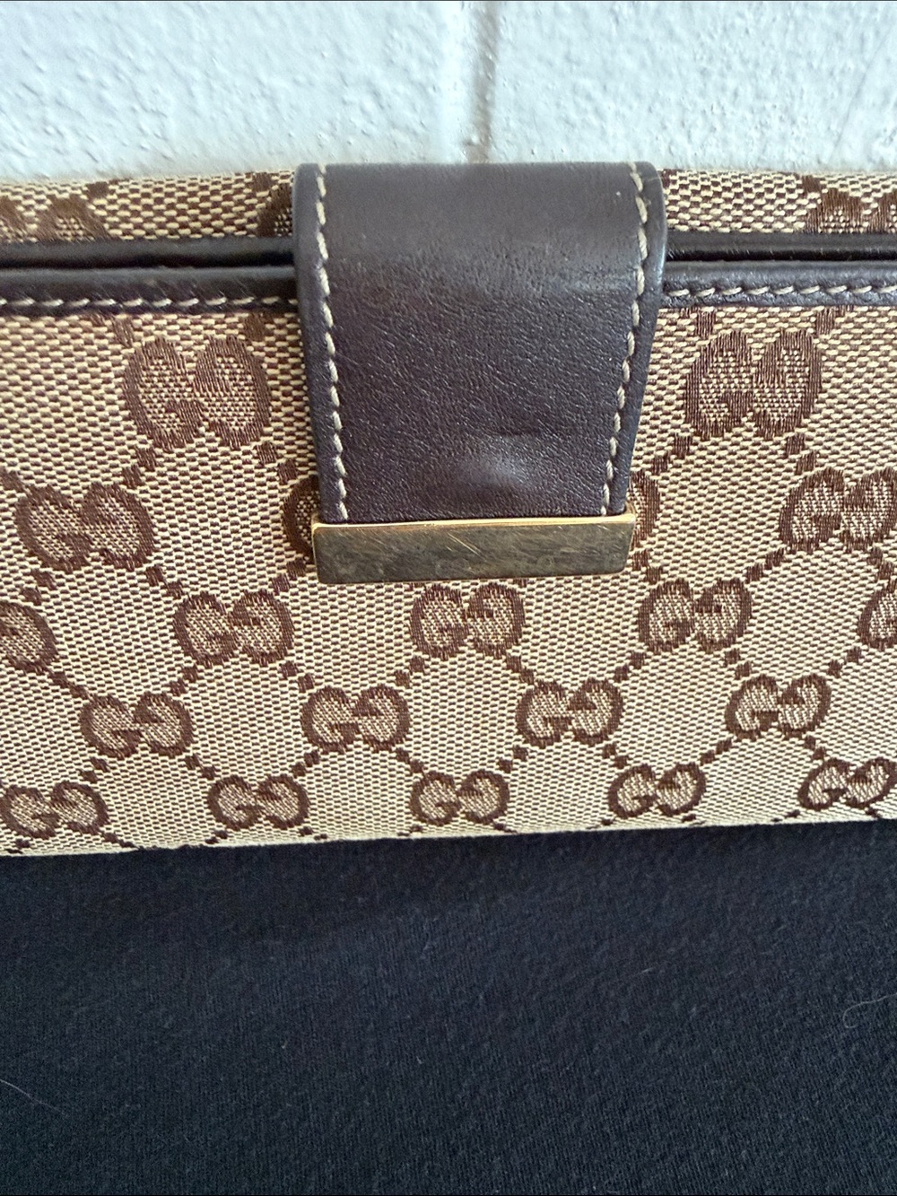 Gucci Beige and Brown GG Canvas Continental Wallet - Picture 2 of 6